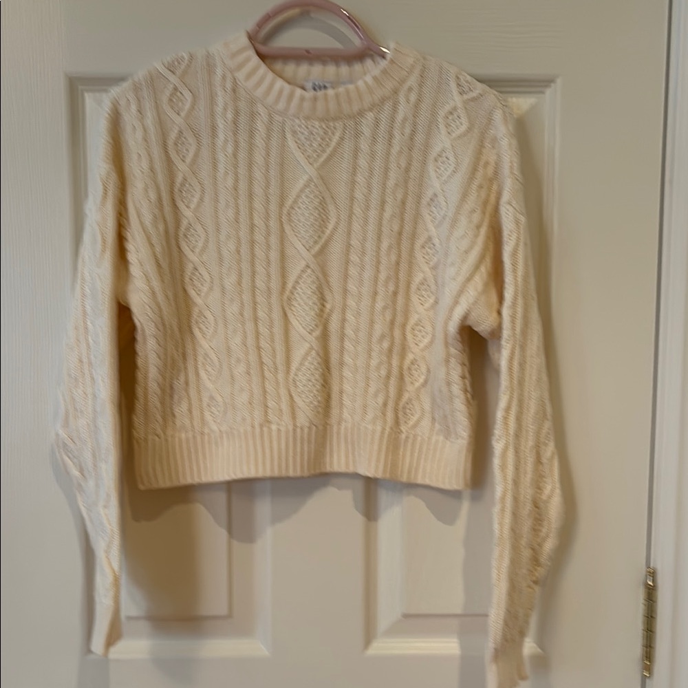Gap Kids Cream Cable Knit Sweater